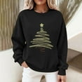 thumbnail image 7 of Womens Crew Neck Pullover Sweater Blouses ，Womens Xmas Graphic Sweatshirt Tops Christmas Tree Print Sweatshirt Fall Casual Trendy Sweatshirt Hooded Pullover Tops, 7 of 7