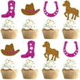 thumbnail image 5 of Cowgirl Cake Decorations 24 Pack with Boot, Horse Cake Toppers for Western Cowgirl Party Decorations or Baby Shower Supplies, 1st 2nd 3rd Birthday, 5 of 8