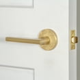 thumbnail image 4 of Viaggio Qadcon-Reb_Prv_234_Lh Quadrato Left Handed Solid Brass Privacy Door Lever Set -, 4 of 7