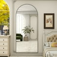 thumbnail image 4 of BEAUTYPEAK 76"x 35" Oversized Full Length Mirror Arch Standing Floor Mirror Full Body Mirror, Black, 4 of 9