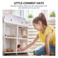 thumbnail image 4 of WORGEOUS 4 Uds. Sombrero de vaquero en miniatura, pequeño sombrero de vaquero no tejido, adornos de sombrero en miniatura, 4 of 8
