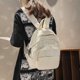 thumbnail image 4 of Bolso Mochila pequeña de color sólido de estilo preppy para mujer, mochila escolar de lona de viaje, mochilas, 4 of 5
