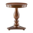 thumbnail image 5 of Linon Bree Round Wood Side Table 20"D x 24.5"H Pedestal Base in Hazelnut Brown, 5 of 10