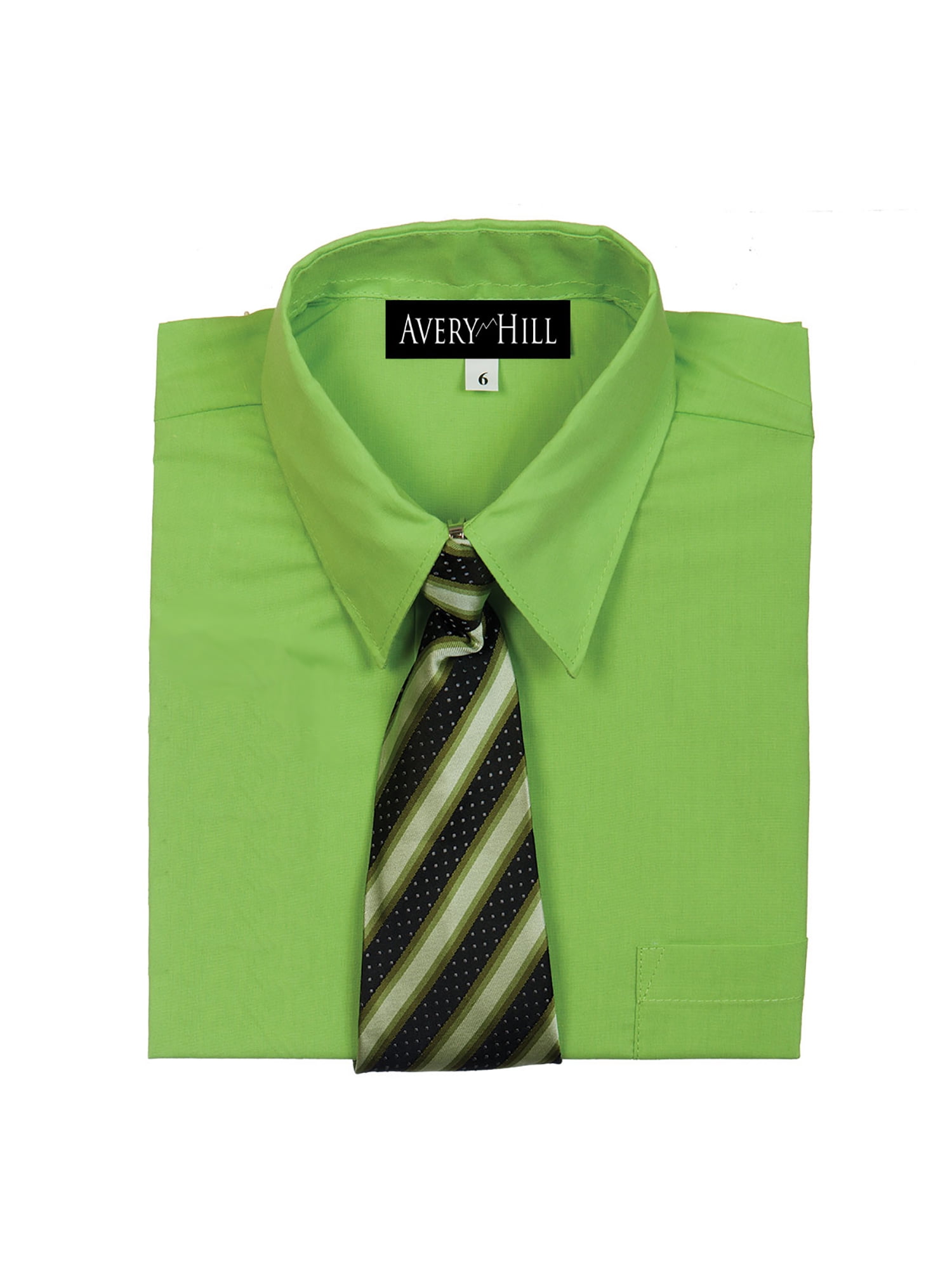 Avery Hill Boys Short Sleeve Dress Shirt Windsor Tie 