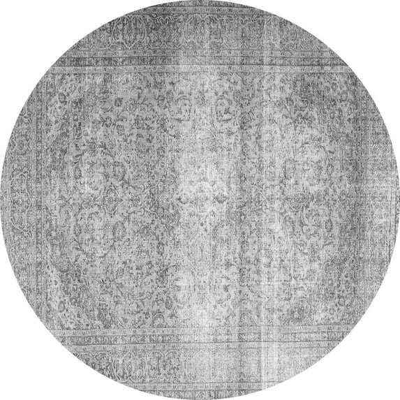 Ahgly Company Indoor Round Persian Gray Traditional Area Rugs, 5' Round
