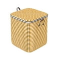 thumbnail image 1 of Houndstooth Storage Bag Large Capacity Folding Clothes Portable Wardrobe Sorting Clothes Storage Box with Reinforced Handle Zipper for Home Comforters Pillow Blanket Bedding Quilt, 1 of 7