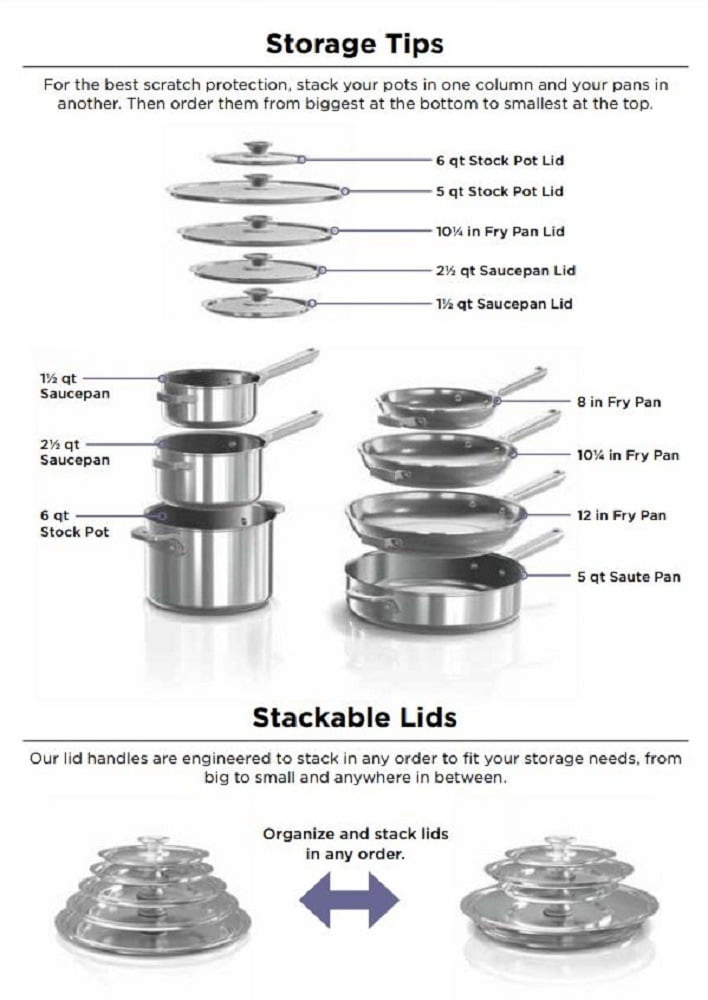 Ninja Everclad 12 Piece Oven Safe Stainless Steel Cookware Set
