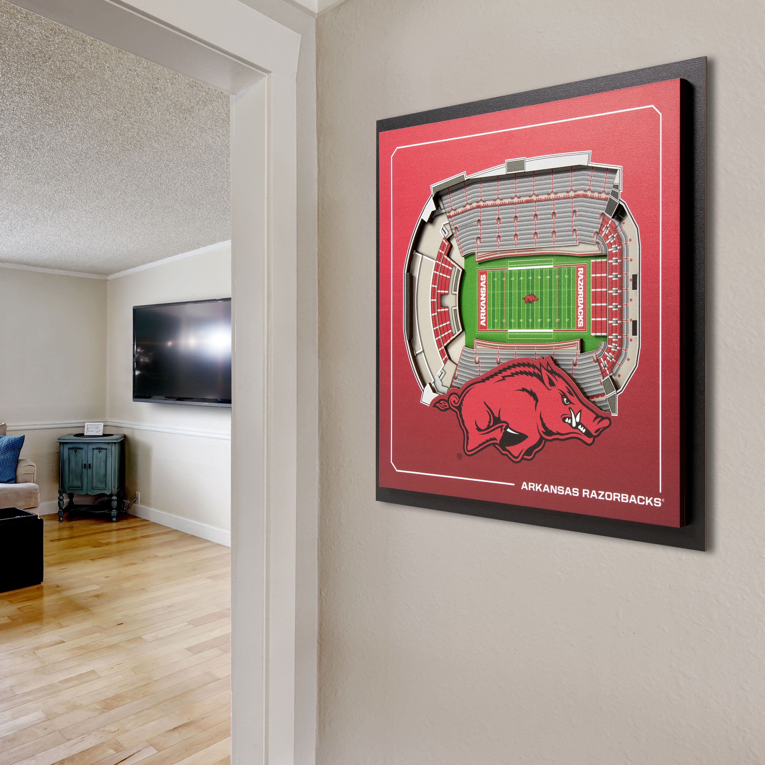 YouTheFan NCAA Arkansas Razorbacks Stadium Series 3D Wall Art