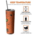 thumbnail image 6 of 20oz Halloween Glowing Spider Web Pattern Skinny Tumblers Stainless Steel Tumbler with Lid and Straw,Vacuum Insulated Double Wall Travel Tumbler Cups with Cleaning Brush for Coffee,Tea, 6 of 6
