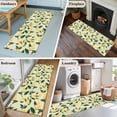 thumbnail image 5 of Lemons Leaves 2'x6' Runner Rugs for Hallway Kitchen Bedside Non Slip Washable, Summer Fruits Floral Botanical Yellow Entryway Rug Runners with Rubber Backing, Long Carpet Runner for Laundry Room, 5 of 8