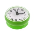thumbnail image 1 of Reloj de ventosa de silicona impermeable de 7,5 cm de diámetro para cocina y baño. Verde, 1 of 6