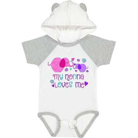 

Inktastic My Nonna Loves Me- Cute Elephants Gift Baby Boy or Baby Girl Bodysuit