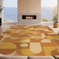 thumbnail image 2 of Design&I 8'x10' Washable Area Rug Terracotta Burnt Orange Mustard Mid Century Freeform Boho Midcentury for Dining Room, Large Office, Lounge, Snag-Free, 2 of 7