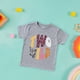 thumbnail image 2 of Gibobby Blusas Para Niñases Camiseta de manga corta Unisex para niños y adolescentes, camiseta con estampado divertido TWO WILD para niños de 3 a 13 años （Gris， 9-10 Años), 2 of 3