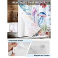 thumbnail image 3 of No Hook Cloth Fabric Shower Curtain with Snap in Liner, Jellyfish Coastal Waterproof Shower Curtains Set with See Through Top Window, Blue Nautical Summer Beach Ocean Bath Curtains Shower 54"x78", 3 of 6