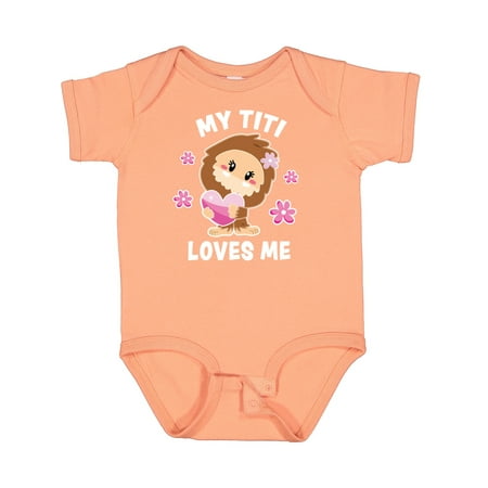 

Inktastic My Titi Loves Me with Bigfoot Gift Baby Girl Bodysuit