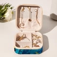 thumbnail image 6 of Starry Sky Travel Portable Square Jewelry Box Earring Necklace Bracelet Holder Display Case Organizer Box, Decorative Jewelry Stand Storage Box, 6 of 6