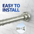 thumbnail image 4 of Shower Curtain Rod, 1" Diameter Heavy Duty Tension Shower Rod, Non Slip Adjustable 28-74 inch No Drill Shower Curtain Rods Spring Tension For Bathroom, Shower Stall, No Rust, Brushed Nickel, 4 of 6