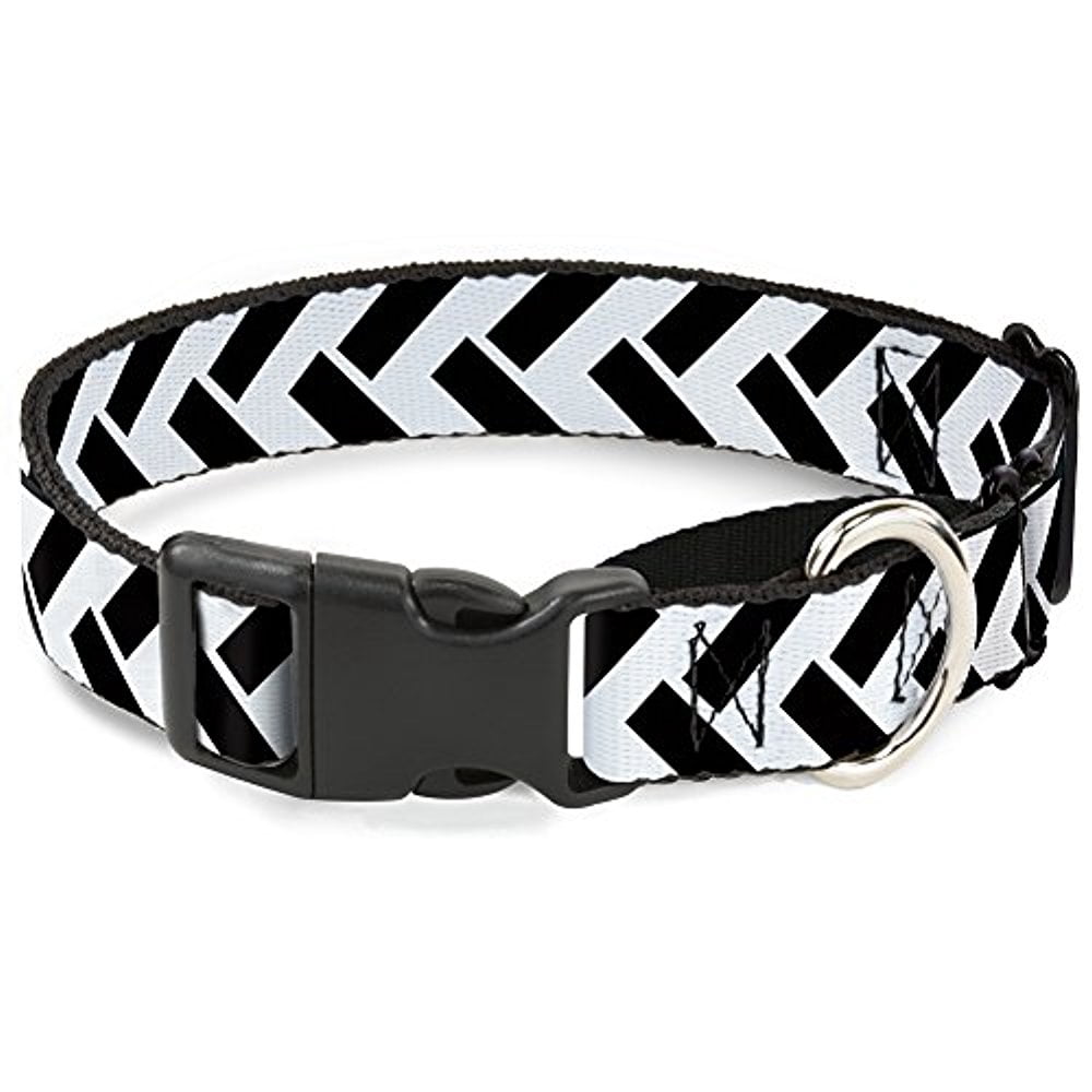 buckle-down mgc-w31013-l jagged chevron white black martingale dog collar