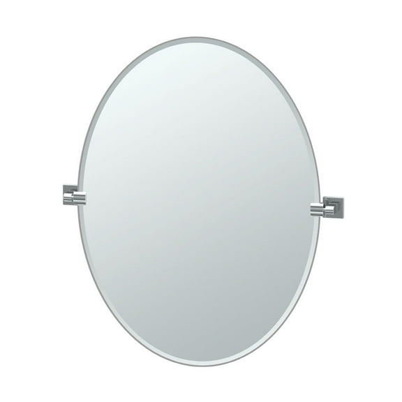 Gatco Elevate 32" Frameless Oval Mirror, Chrome
