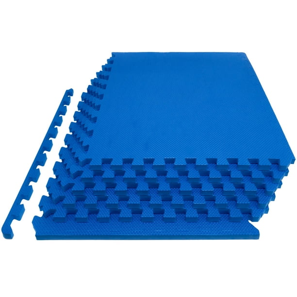 24sqft Floor Mat Interlocking Puzzle Rubber Foam Gym Fitness Exercise Tile New E Ebay Floor Workouts Gym Flooring Rubber Foam Mat Flooring