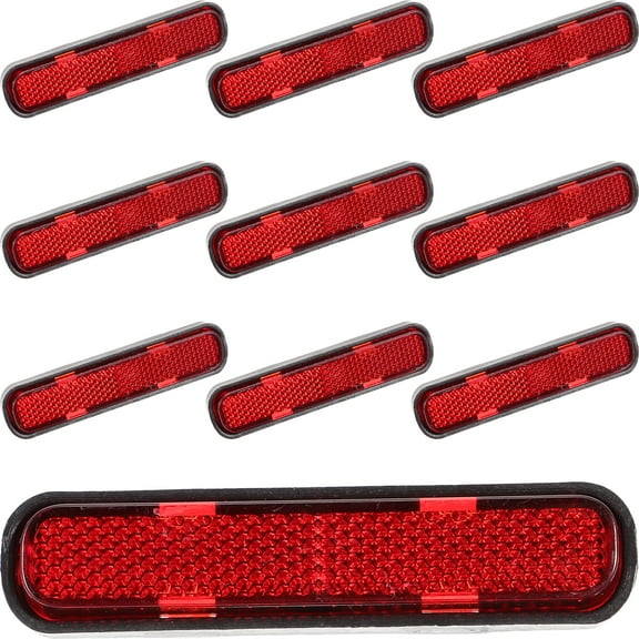10 Pcs Driveway Reflectors Safety Red Trailer Automotive Stickers
