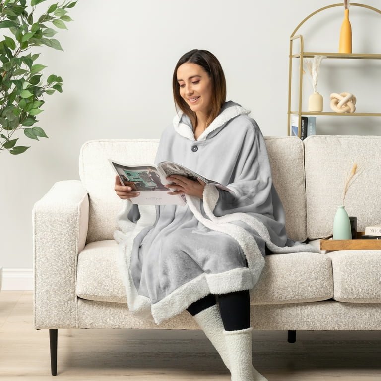 ★M様★【yeti】LIGHTDOWN QUILT BLANKET PONCHO PAVILIA Angel Hooded Blanket Poncho, Plush Sherpa Fleece