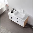 thumbnail image 3 of Portree 48" Matte White Freestanding Bathroom Vanity, 3 of 15