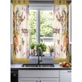 thumbnail image 2 of Happy Easter Sheer Curtains 39 Inch Length 2 Panels Set for Living Room/Bedroom, Bunny Eggs Spring Mushrooms Floral Rustic Yellow Kitchen Curtains Grommet Curtains Window Treatments 27.5"x39"x2, 2 of 7