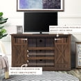 thumbnail image 6 of Costway Sliding Barn TV Stand Console Table for TV's Up to 60'' Entertainment Center Brown, 6 of 11