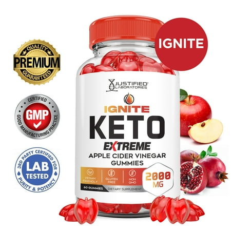 Ignite Keto Extreme ACV Gummies 2000mg Dietary Supplement 60 Gummys