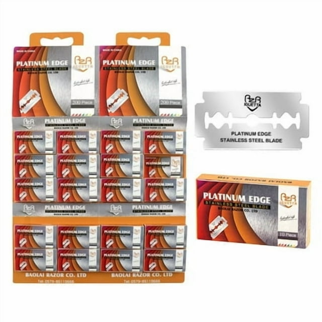 Lames de Rasoir pour Hommes Lame en Acier Inoxydable Tranchante Rasoirs de Sécurité Classiques Épilation de Barbe Accessoires de Rasage Visage Jambe Aisselles Type 2