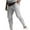 Gray, variant on WREESH Men's Sweatpants Fashion Drawstring Elastic Waist Solid Color Casual Sweat Length Pants Khaki