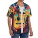 thumbnail image 2 of Fotbe World Map Guitar Illustration Camisa Estampada de Manga Corta para Hombre, Casual de Verano, Estilo Playero, Sin Arrugas-Medium, 2 of 5