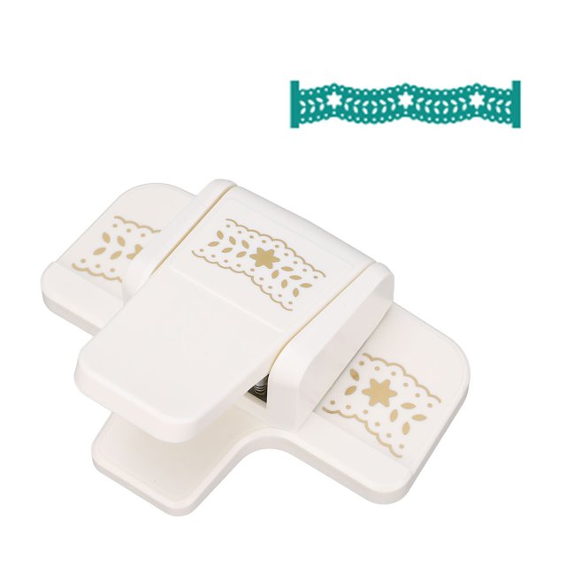 Edges Paper Punch DIY Craft Tool, Cute Multifunctional Portable Lace Embossing Punch with Unique Borders Manual Operation Light Weight and Compact for Scrapbook Photo
