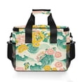 thumbnail image 7 of FORMRS Insulated Cooler Bag 24 Cans Capacity Soft Leakproof Lunch Box with Side Pockets, Floral Wave, 7 of 7