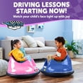 thumbnail image 2 of Flybar 6V Bumper Car for Toddlers Pink, Electric Ride on Toy for Kids Ages 1.5-4 with LED Lights & Safety Belt, 360 Degree Spin, Max Weight of 66 lbs, 2 of 6