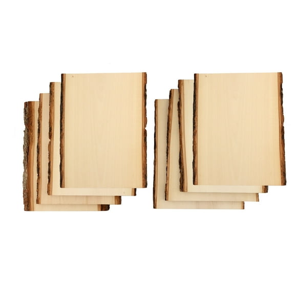 Foggy Bottom Premium Basswood Live Edge Plank, 0.69" X 9 to 11"  X 13", 8-PACK