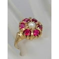 thumbnail image 2 of Silverstar Gems Women's Round Cut Pink Cubic Zirconia Crown Ring, 14K Yellow Gold Finish Silver For Engagement Wedding, 2 of 3
