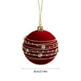 thumbnail image 3 of Red Christmas Ornament Ball 8Cm Shiny Christmas Tree Decoration Christmas Ornament Festival Party Home Decoration 5 Styles, 3 of 4