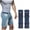 navy blue, variant on 2 Pack No Buckle Side Cinch Belts for Men Women, Adjustable Snap Button Invisible Elastic Waist Belt, Navy Blue Stretch Nylon Belt for Jeans Trousers