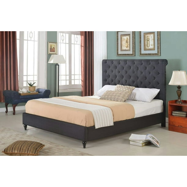 Homelife 48 Quot Black Studded Platform Bed Frame Walmart Com Walmart Com