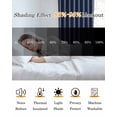 thumbnail image 5 of Navy Blue Striped Blackout Curtains 39 Inches Long for Bedroom, Navy Blue White Farmhouse Stripes Thermal Insulated Room Darkening Black Out Window Curtain Panels Grommet Drapes for Living Room, 5 of 8
