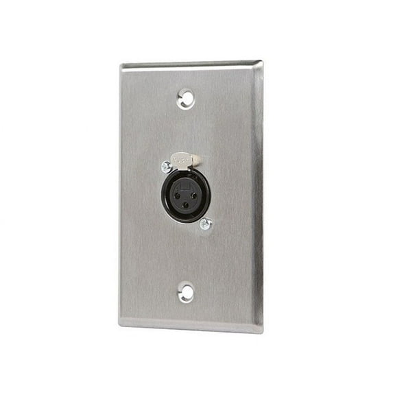 Monoprice 1-port 3-pin XLR Female Zinc Alloy Wall Plate