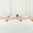 thumbnail image 5 of Balsa Circle 6 feet Rose Gold Reversible Metallic Woven Vinyl Plastic Table Runner Party Events Catering Decorations, 5 of 8