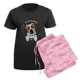 thumbnail image 5 of CafePress - Saint Bernard IAAM Women's Dark Pajamas - Women's Short Sleeve Print T-Shirt and Pants Dark Cotton Pajama Set, 5 of 7
