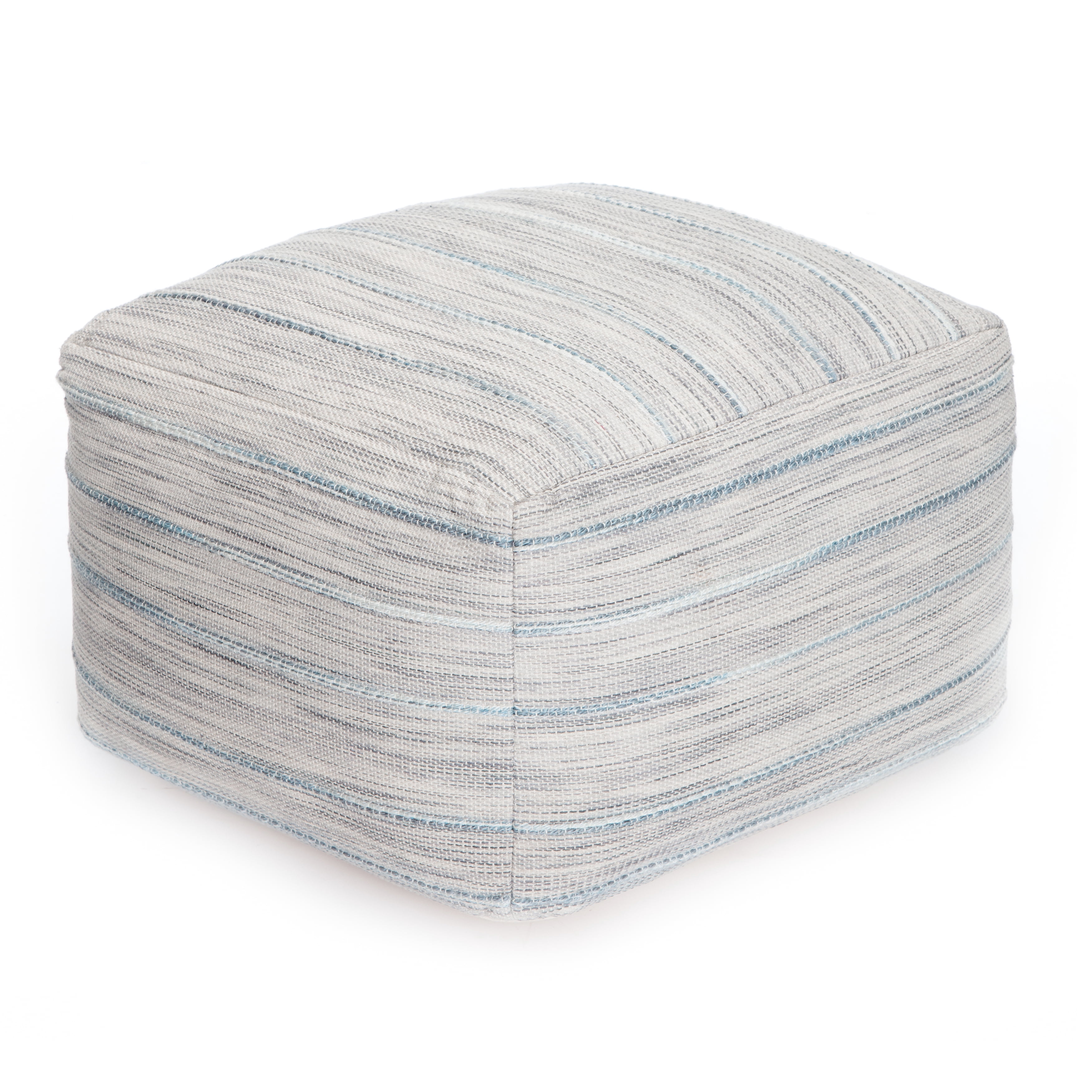 Anji Mountain Halifax 20x20 Gray Ivory Pouf Comfortable Durable