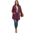 thumbnail image 3 of Cueply Women's Plus Size Sweater Long Sleeve Lightweight Cardigans Buttons Knited Casual Outwear Tops with Pockets 1X-4X, 3 of 9
