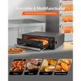 thumbnail image 6 of KFFKFF Electric Pizza Oven, 16-inch Countertop Pizza Maker, 77-572°F Temperature Range, 1750W Indoor Oven with Timer & Temperature Control, Dual Heating Tubes, Grill Rack, 6 of 9
