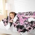thumbnail image 4 of Homewish Pink Eiffel Tower Full Size Comforter Sets for Girls, Fashion Leopard Cheetah Print Bedding Comforter Set, Anniversary Reversible Bedding Sets, Luxury Bedroom Decor, 3pcs, 4 of 8